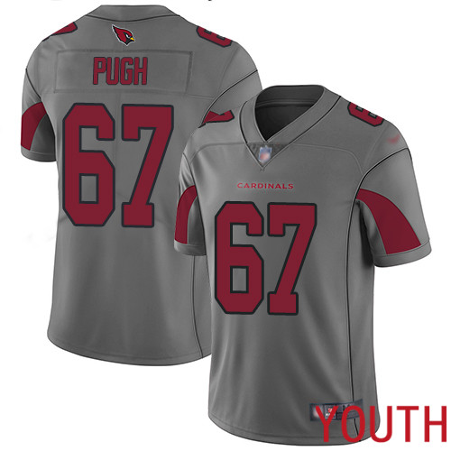 Arizona Cardinals Limited Silver Youth Justin Pugh Jersey NFL Football #67 Inverted Legend->arizona cardinals->NFL Jersey